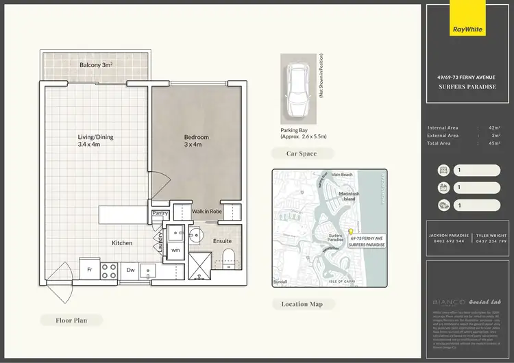 Floorplan of Homely apartment listing, 49/69-73 Ferny Avenue, Surfers Paradise QLD 4217