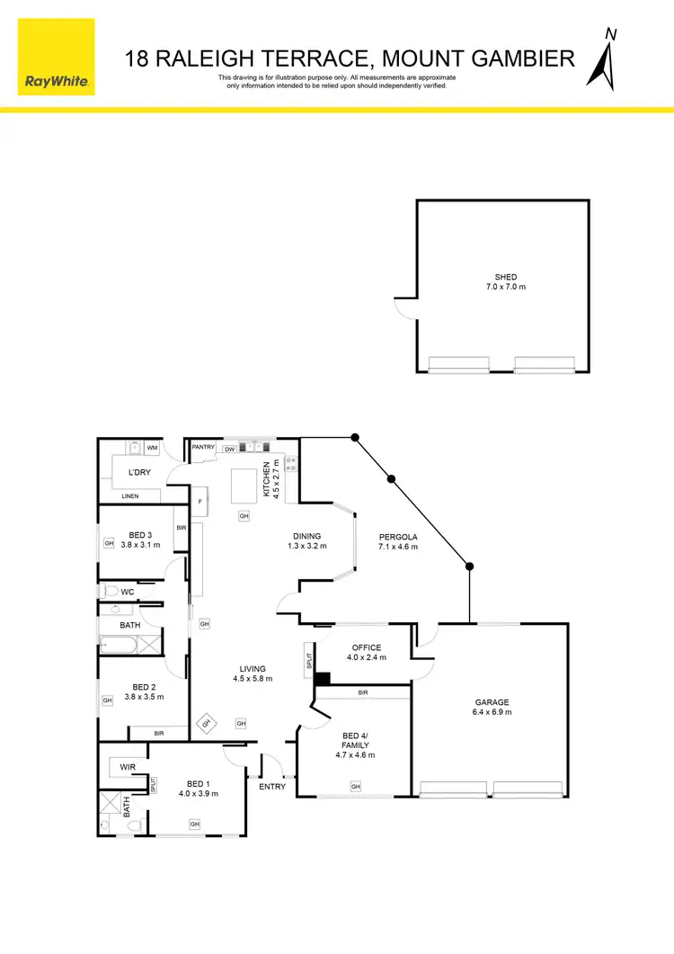 Floorplan of Homely house listing, 18 Raleigh Terrace, Mount Gambier SA 5290