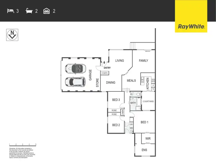 Floorplan of Homely semi-detached listing, 1 Clem Hill Street, Gordon ACT 2906