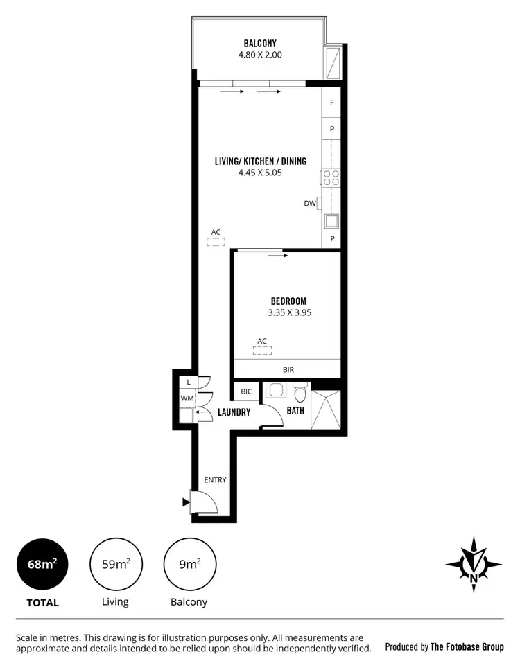 Floorplan of Homely apartment listing, 1203/248 Flinders Street, Adelaide SA 5000