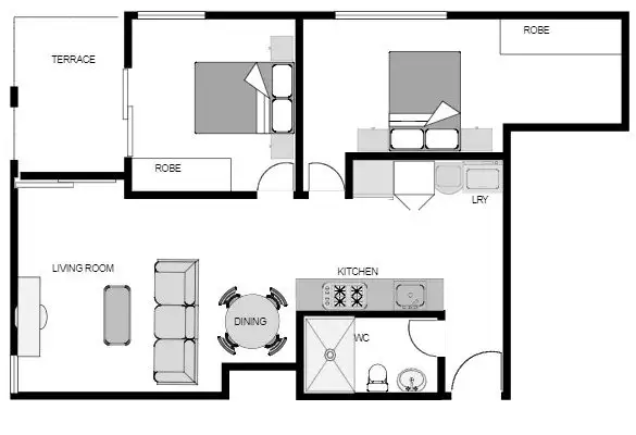 Floorplan of Homely apartment listing, E205/10-16 Marquet Street, Rhodes NSW 2138