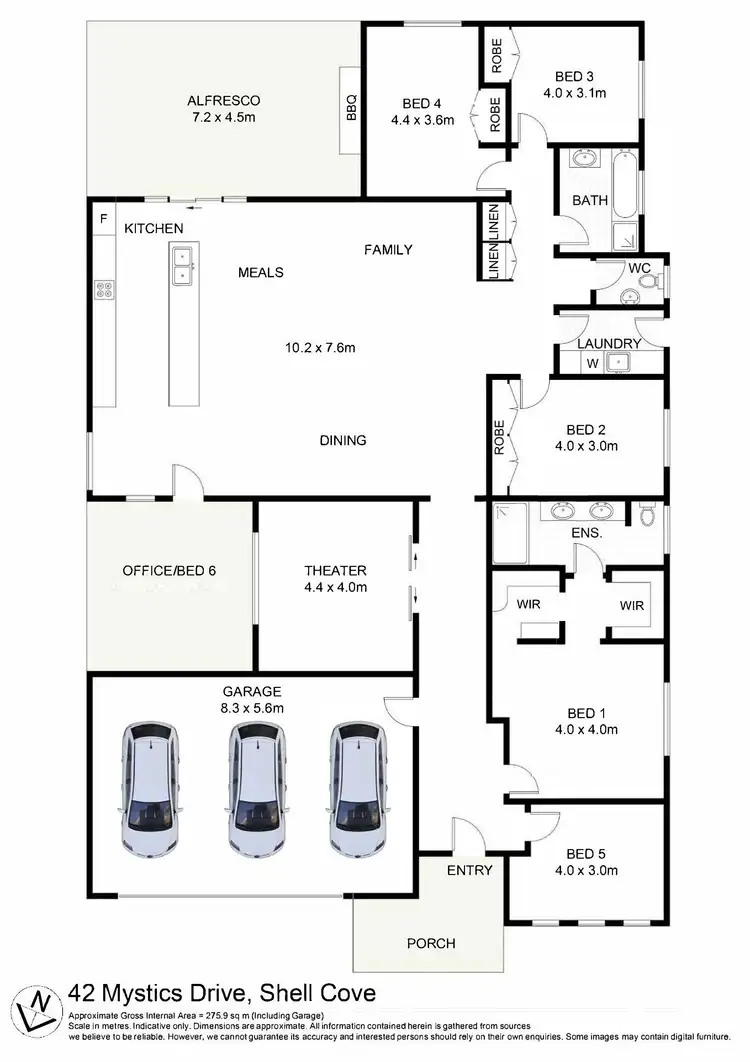 Floorplan of Homely house listing, 42 Mystics Drive, Shell Cove NSW 2529