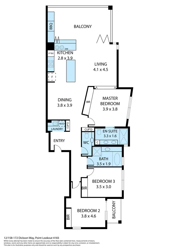 Floorplan of Homely apartment listing, 12/158 Dickson Way, Point Lookout QLD 4183