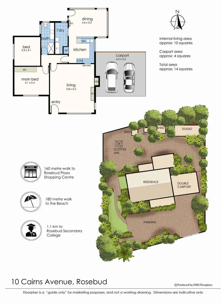Floorplan of Homely house listing, 10 Cairns Avenue, Rosebud VIC 3939