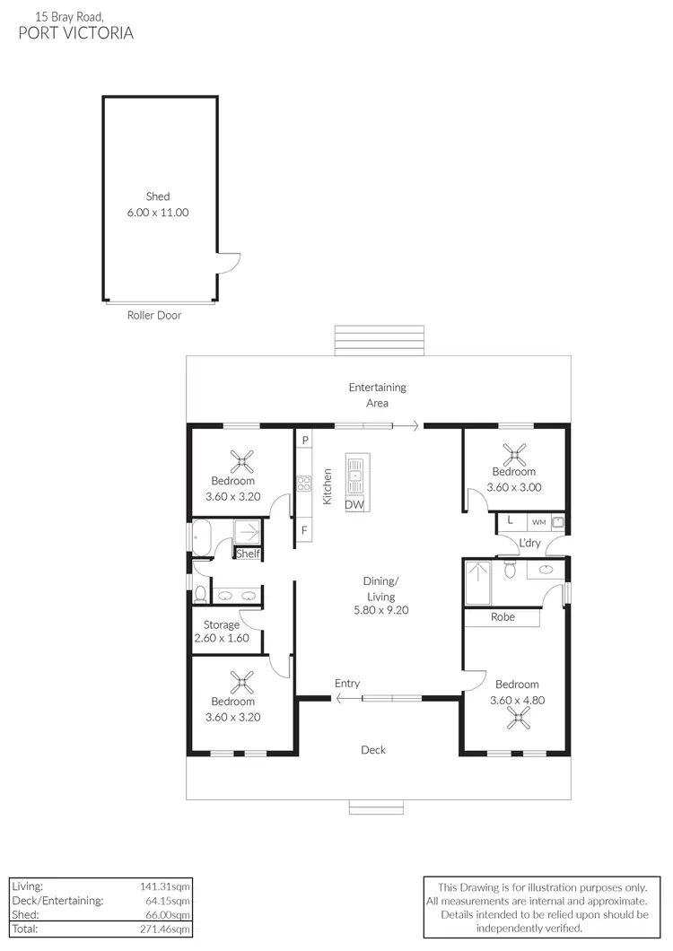 Floorplan of Homely house listing, 15 Bray Road, Port Victoria SA 5573