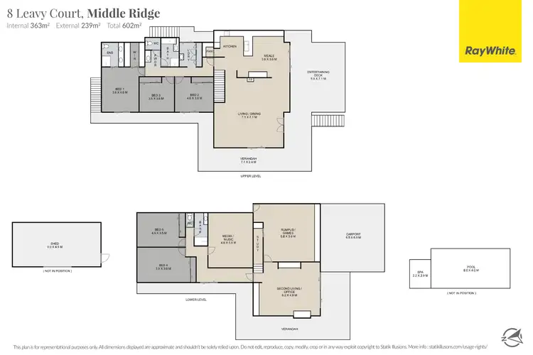 Floorplan of Homely house listing, 8 Leavy Court, Middle Ridge QLD 4350