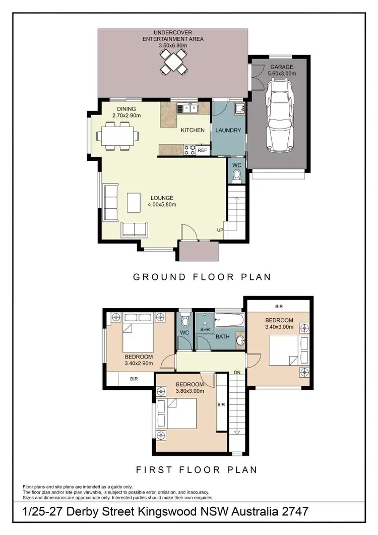 Floorplan of Homely townhouse listing, 1/25-27 Derby Street, Kingswood NSW 2747