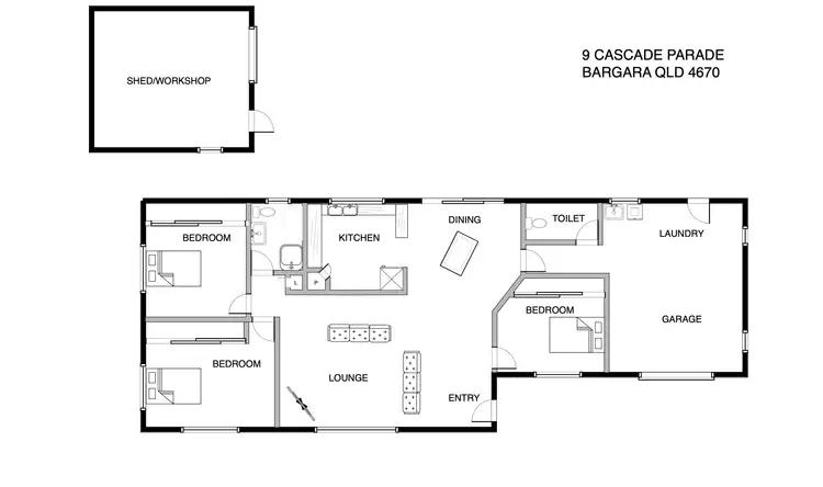 Floorplan of Homely house listing, 9 Cascade Parade, Bargara QLD 4670