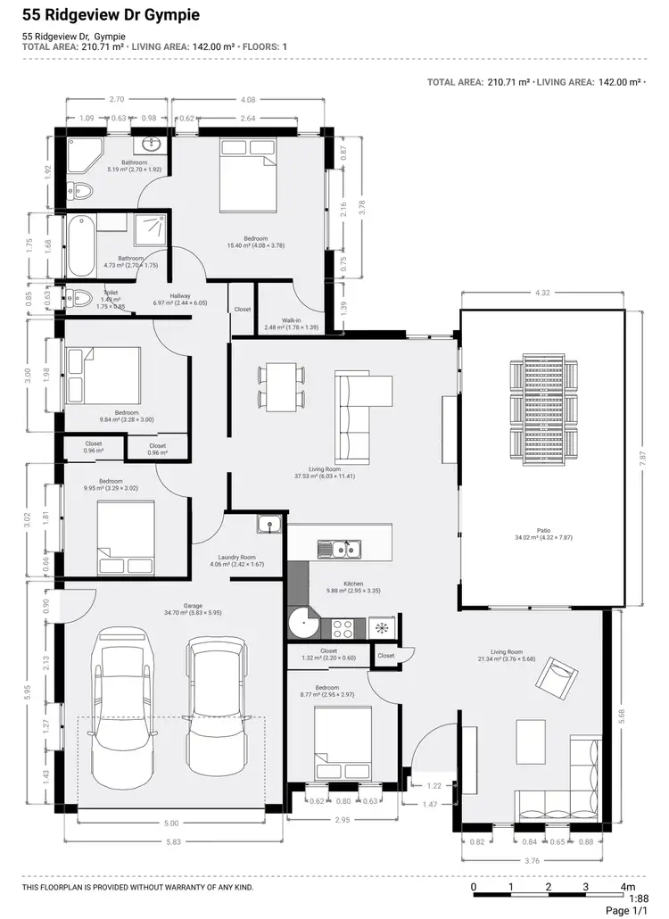Floorplan of Homely house listing, 55 Ridgeview Drive, Gympie QLD 4570