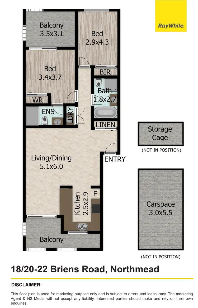 Floorplan of Homely apartment listing, 18/20-22 Briens Road, Northmead NSW 2152