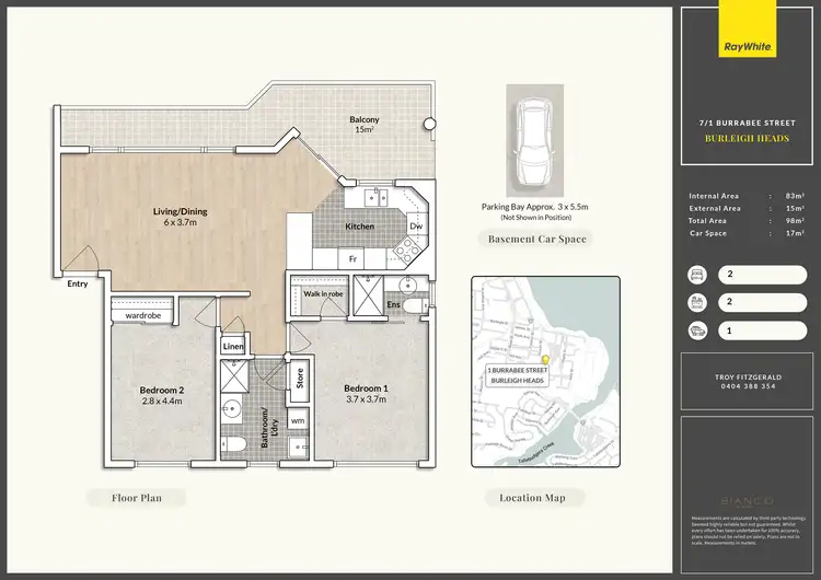 Floorplan of Homely apartment listing, 7/1 Burrabee Street, Burleigh Heads QLD 4220