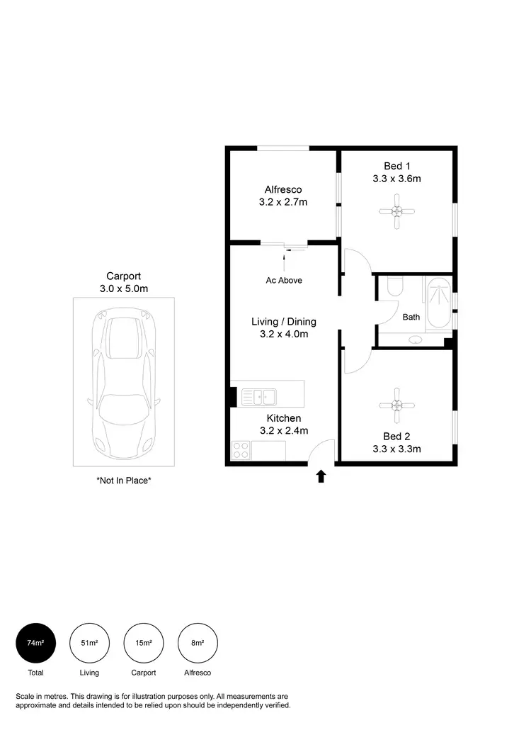 Floorplan of Homely unit listing, 18/1 Waterfall Terrace, Burnside SA 5066
