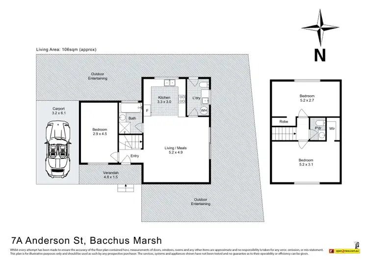 Floorplan of Homely unit listing, 7A Anderson Street, Bacchus Marsh VIC 3340