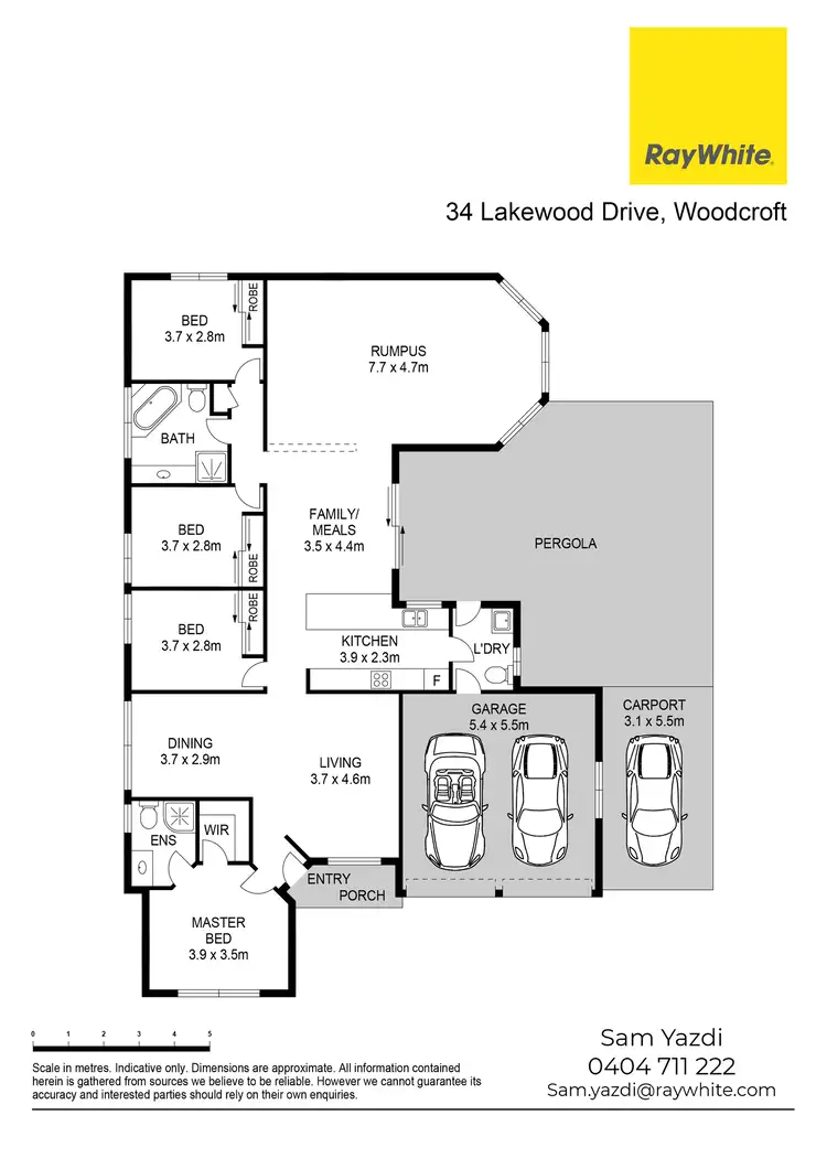 Floorplan of Homely house listing, 34 Lakewood Drive, Woodcroft NSW 2767