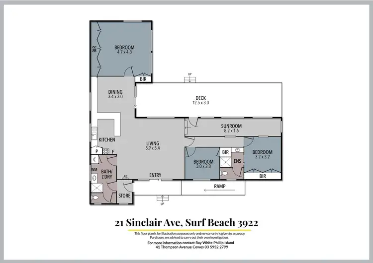 Floorplan of Homely house listing, 21 Sinclair Avenue, Surf Beach VIC 3922