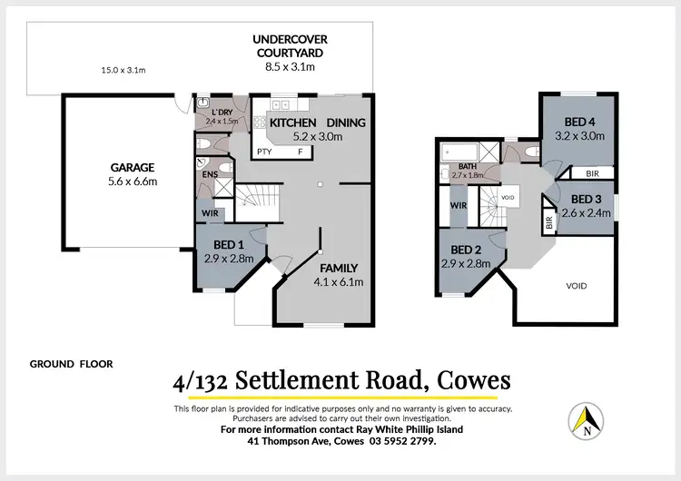 Floorplan of Homely townhouse listing, 4/132 Settlement Road, Cowes VIC 3922