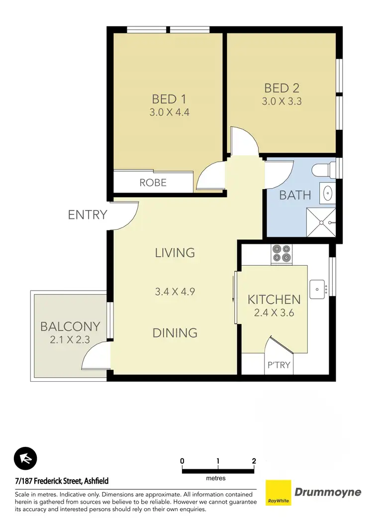 Floorplan of Homely apartment listing, 7/187 Frederick Street, Ashfield NSW 2131