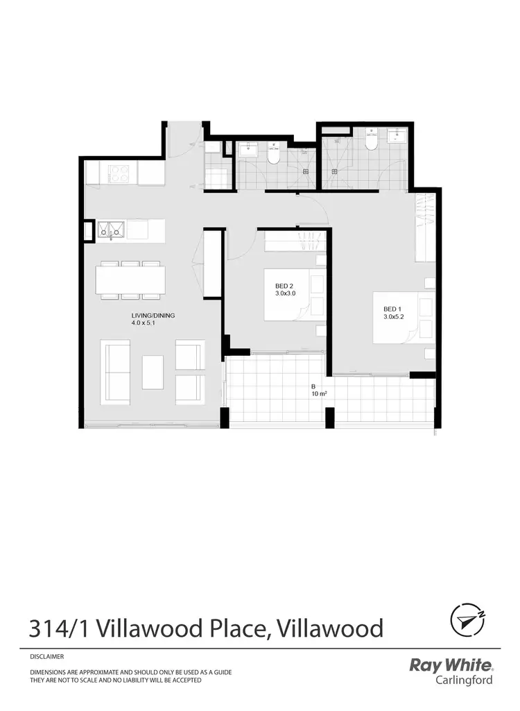 Floorplan of Homely apartment listing, 314/1 Villawood Place, Villawood NSW 2163
