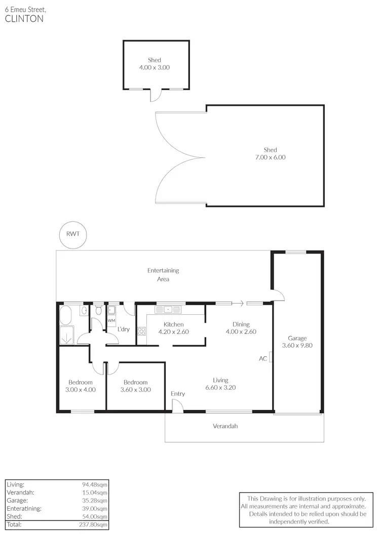 Floorplan of Homely house listing, 6 Emeu Street, Clinton SA 5570