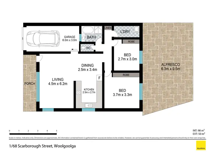 Floorplan of Homely unit listing, 1/68 Scarborough Street, Woolgoolga NSW 2456