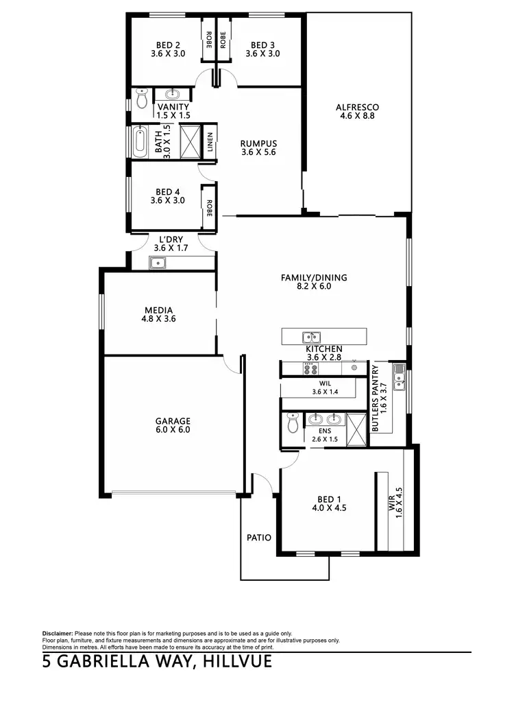 Floorplan of Homely other listing, 5 Gabriella Way, Tamworth NSW 2340
