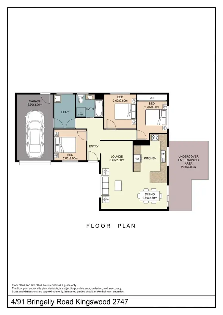Floorplan of Homely villa listing, 4/91 Bringelly Road, Kingswood NSW 2747