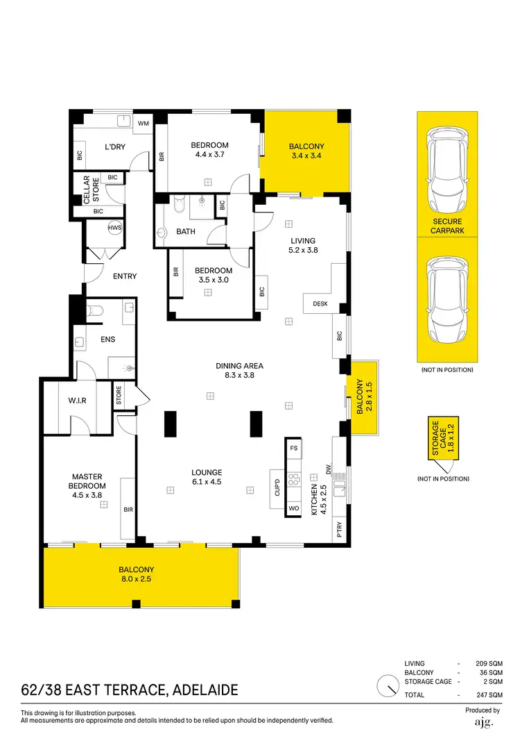 Floorplan of Homely apartment listing, 62/38 East Terrace, Adelaide SA 5000