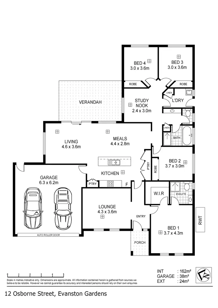 Floorplan of Homely house listing, 12 Osborne Street, Evanston Gardens SA 5116