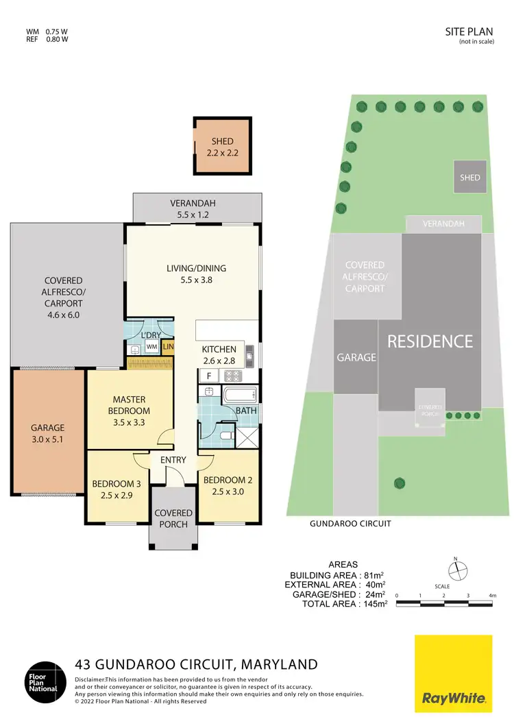 Floorplan of Homely house listing, 43 Gundaroo Circuit, Maryland NSW 2287