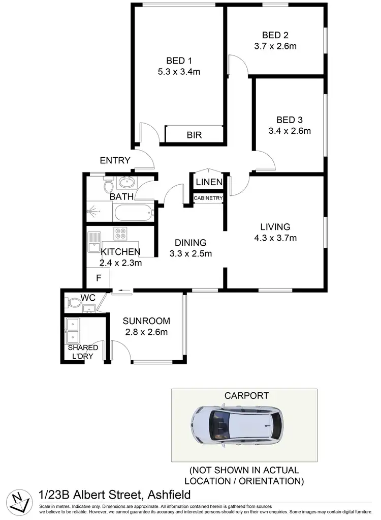 Floorplan of Homely villa listing, 1/23B Albert Parade, Ashfield NSW 2131