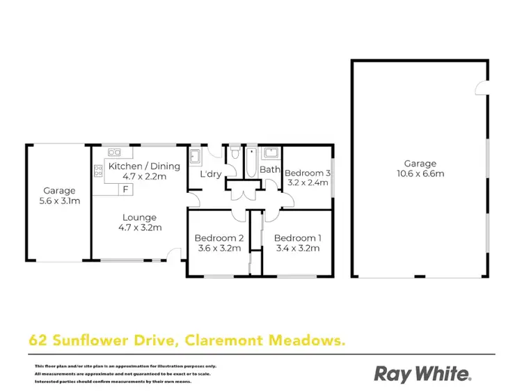 Floorplan of Homely house listing, 62 Sunflower Drive, Claremont Meadows NSW 2747