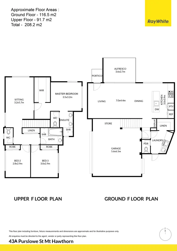 Floorplan of Homely house listing, 43A Purslowe Street, Mount Hawthorn WA 6016