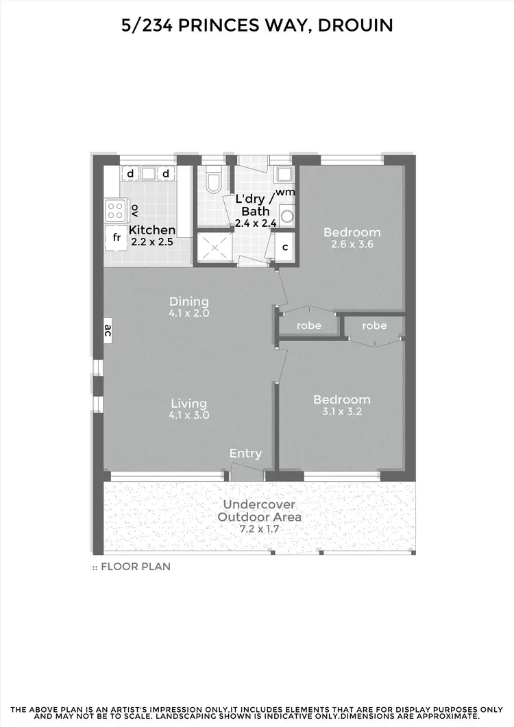 Floorplan of Homely unit listing, 5/234 Princes Way, Drouin VIC 3818