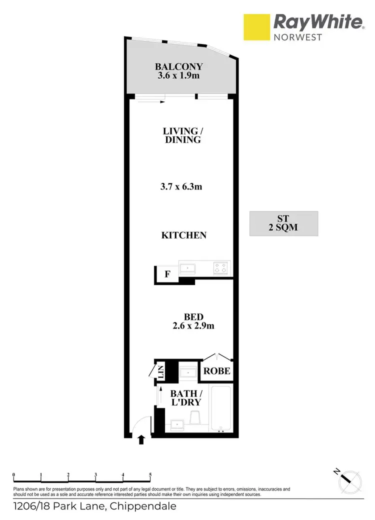 Floorplan of Homely apartment listing, 1206/18 Park Lane, Chippendale NSW 2008