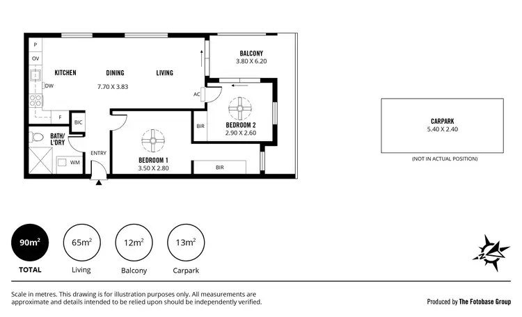 Floorplan of Homely apartment listing, 501/12 Tapley Street, Adelaide SA 5000