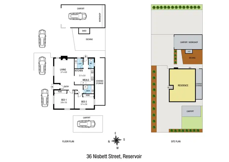 Floorplan of Homely house listing, 36 Nisbett Street, Reservoir VIC 3073