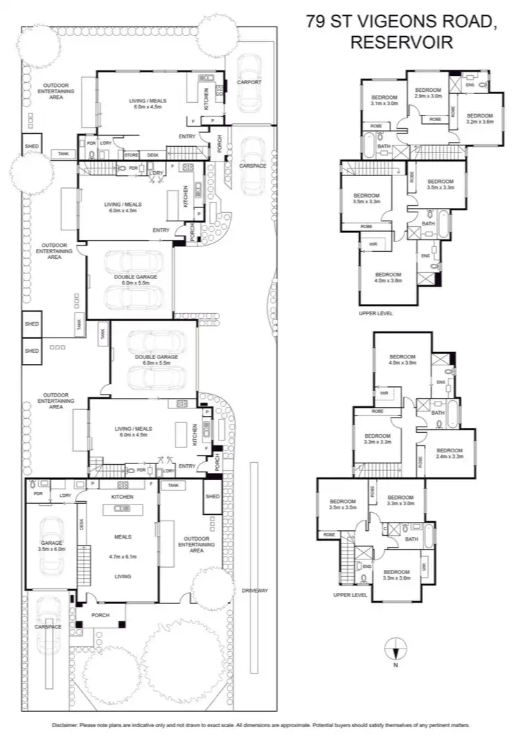 Floorplan of Homely townhouse listing, 4/79 St Vigeons Road, Reservoir VIC 3073