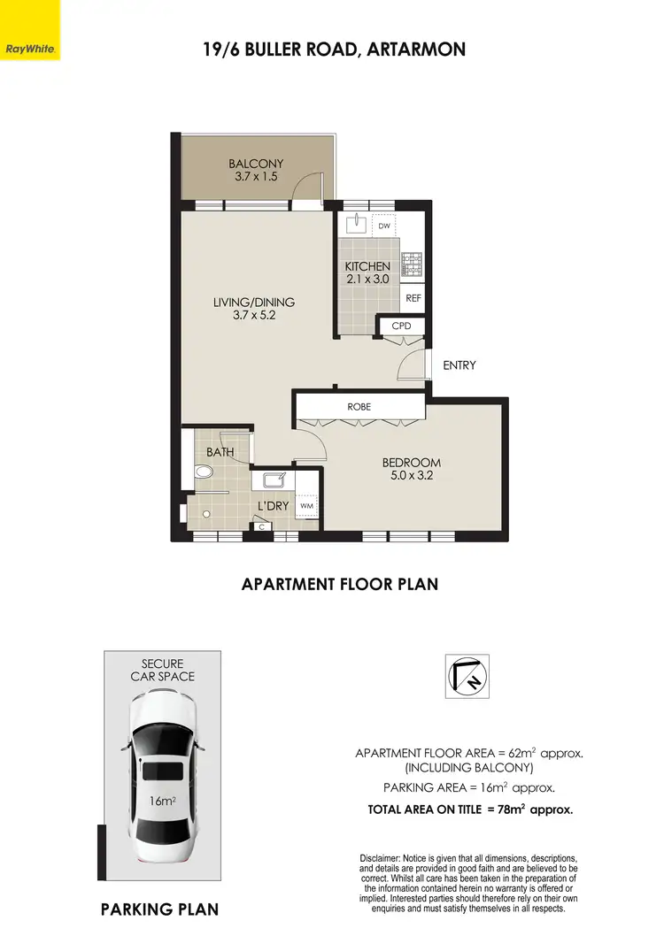 Floorplan of Homely apartment listing, 19/6 Buller Road, Artarmon NSW 2064