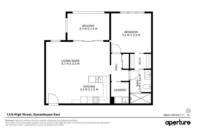 Floorplan of Homely apartment listing, 13/6 High Street, Queanbeyan East NSW 2620
