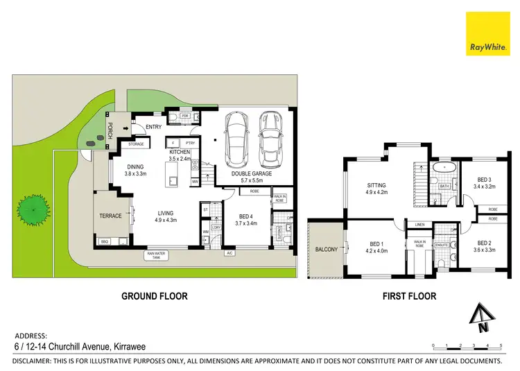 Floorplan of Homely townhouse listing, 6/12-14 Churchill Avenue, Kirrawee NSW 2232