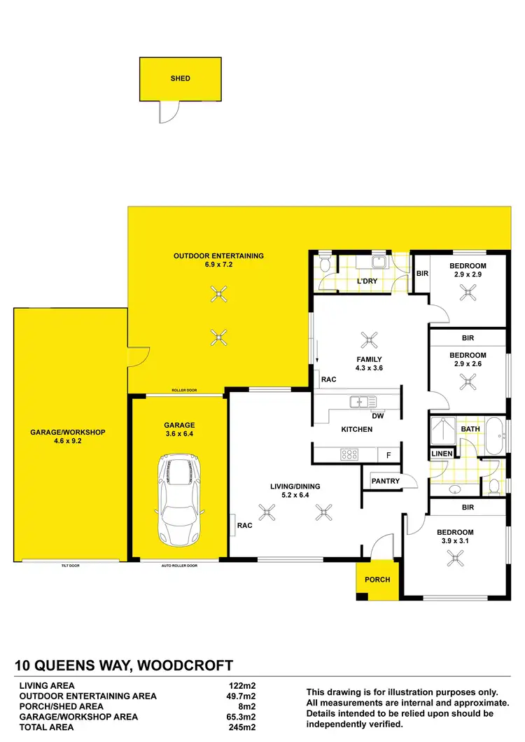 Floorplan of Homely house listing, 10 Queens Way, Woodcroft SA 5162