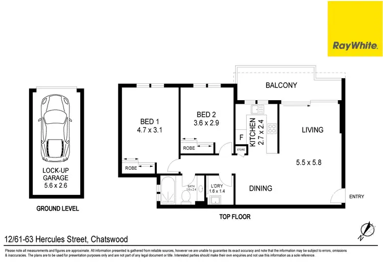 Floorplan of Homely unit listing, 12/61-63 Hercules Street, Chatswood NSW 2067