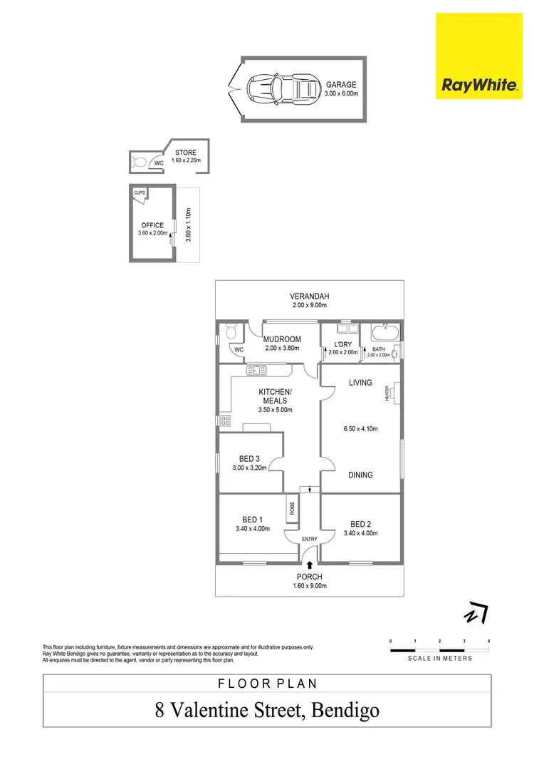 Floorplan of Homely house listing, 8 Valentine Street, Bendigo VIC 3550