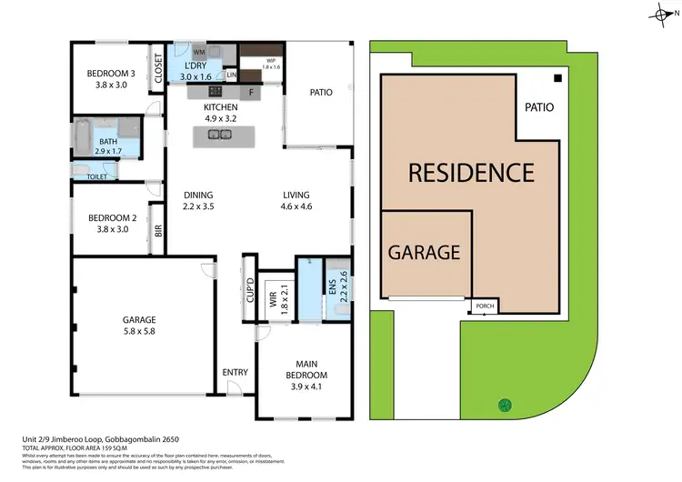 Floorplan of Homely house listing, 2/9 Jimberoo Loop, Gobbagombalin NSW 2650