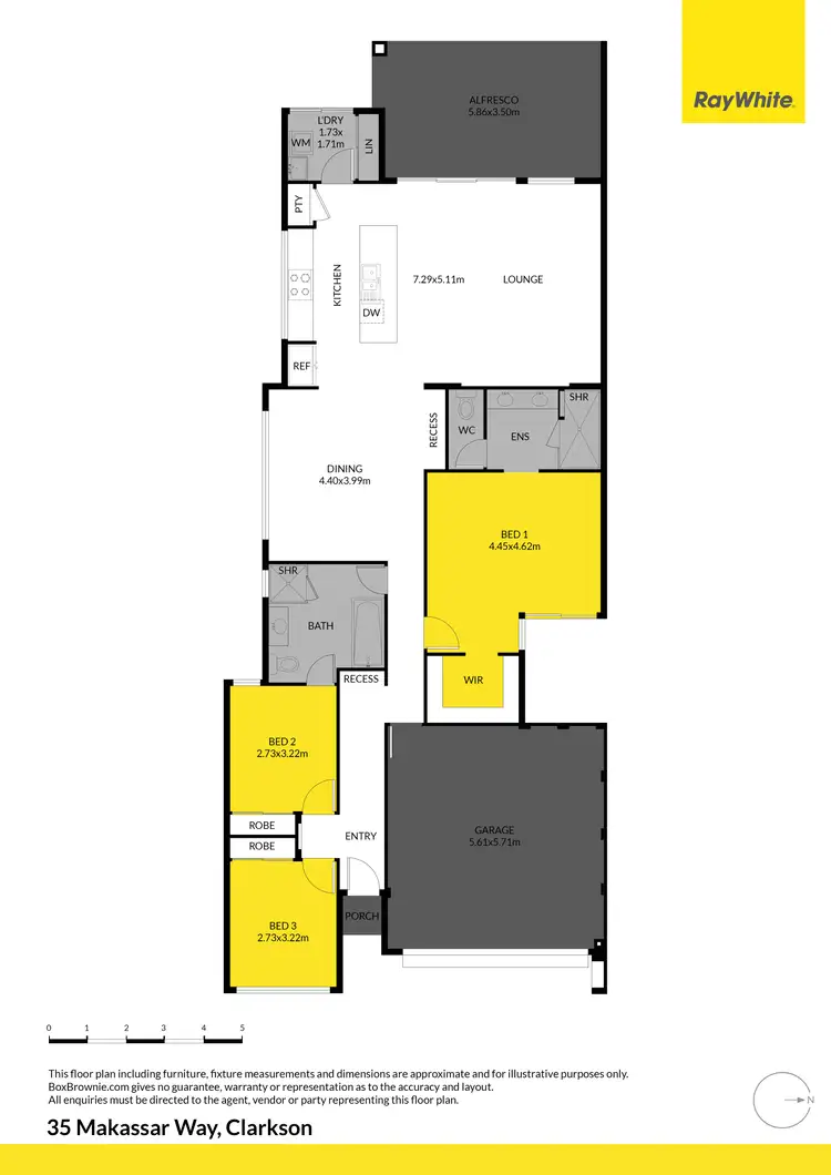 Floorplan of Homely house listing, 35 Makassar Way, Clarkson WA 6030