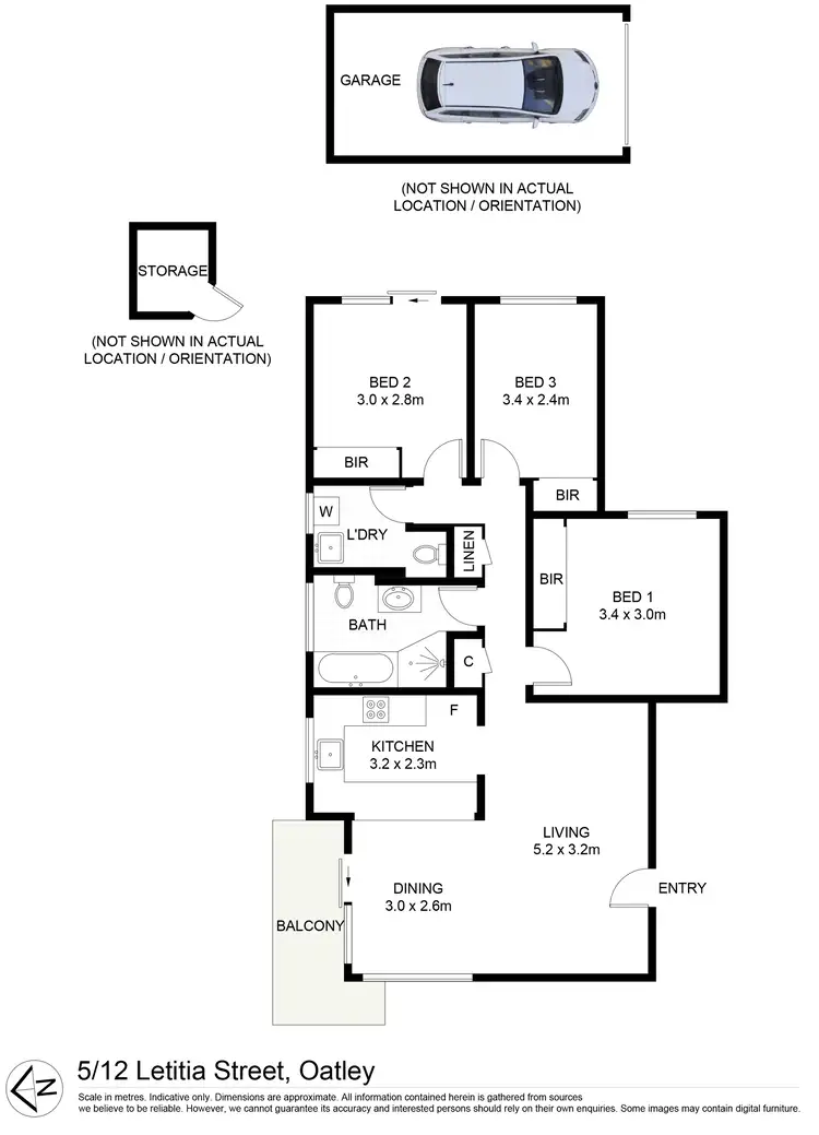 Floorplan of Homely unit listing, 5/12 Letitia Street, Oatley NSW 2223