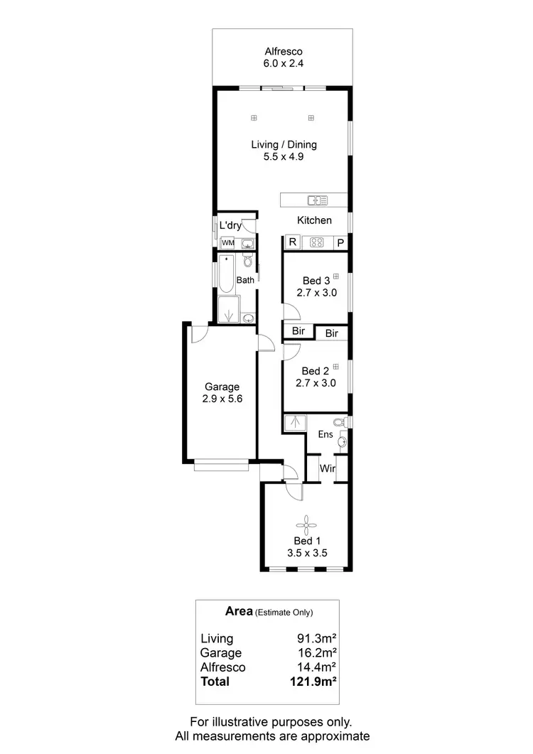 Floorplan of Homely house listing, 6A Vine Street, Taperoo SA 5017