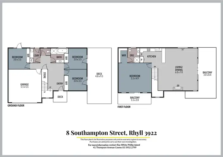 Floorplan of Homely house listing, 8 Southampton Street, Rhyll VIC 3923