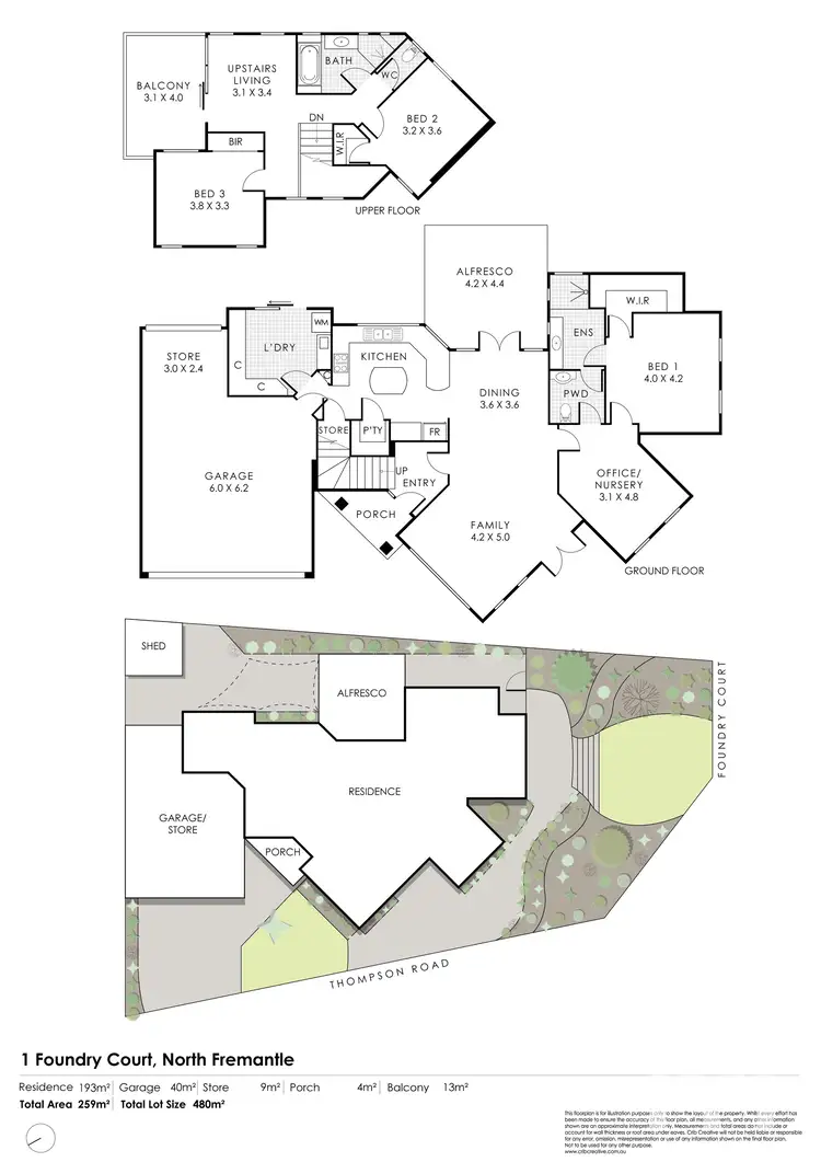 Floorplan of Homely house listing, 1 Foundry Court, North Fremantle WA 6159