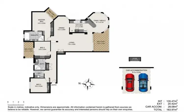 Floorplan of Homely apartment listing, 206/45C Newstead Terrace, Newstead QLD 4006